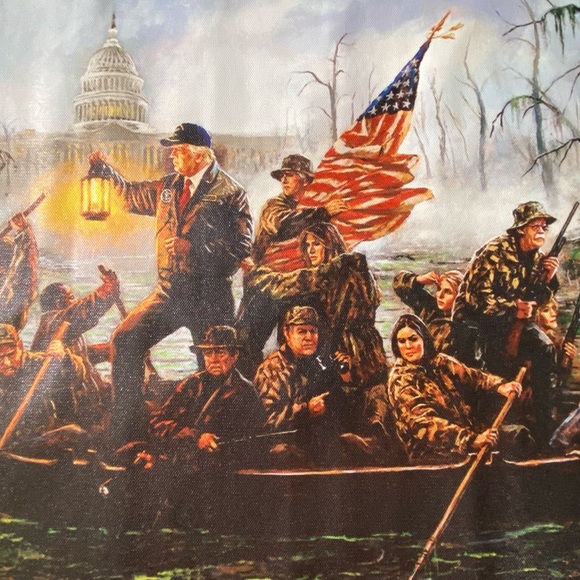 President Trump Navigating the D.C Swamp Canvas Poster - Picture 4 of 6